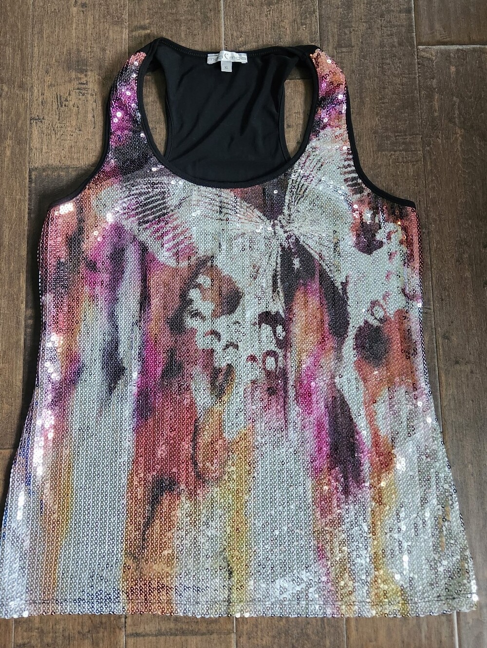 Moa Moa Sequin Sparkle Tank Size Xl